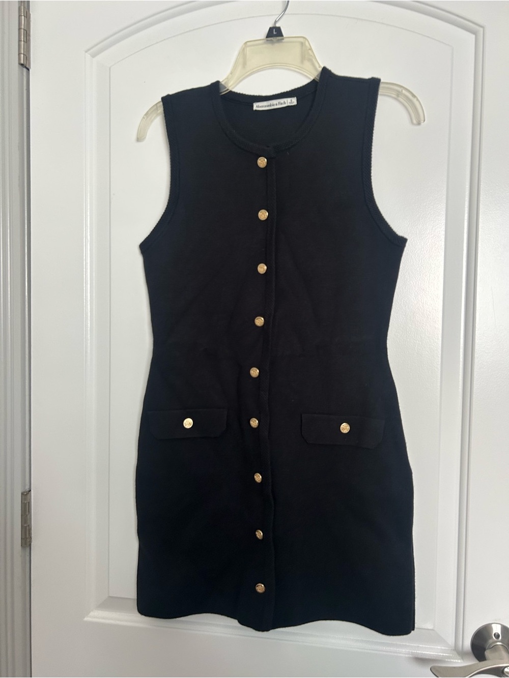 Abercrombie & Fitch Button Through Mini Dress Size S NWT preppy chic 90s minimal - Picture 5 of 16